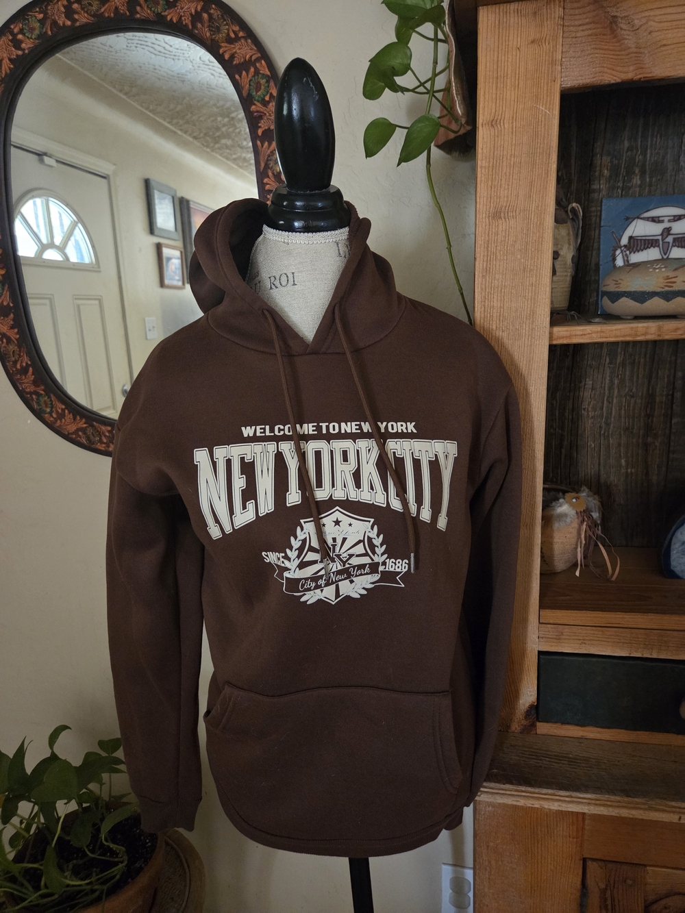 Source Unknown Brown New York City Pullover Hoodie